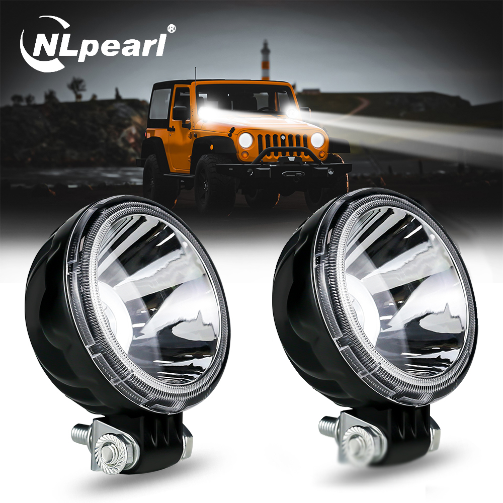 3 インチ Led ワークライトスポットライト白黄色オフロードライト LED 運転フォグランプ車のトラック ATV SUV トラックオートバイライト