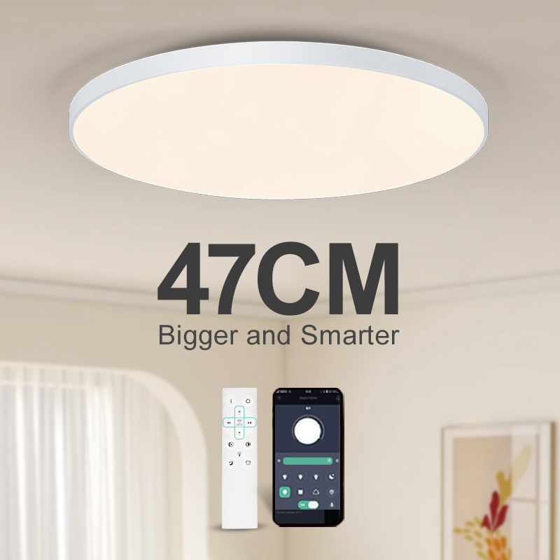 MARPOU スマートシーリングランプ寝室用 LED ランプ大型シーリングランプ LED ライトリモコン付き調光可能な部屋用 LED ライト