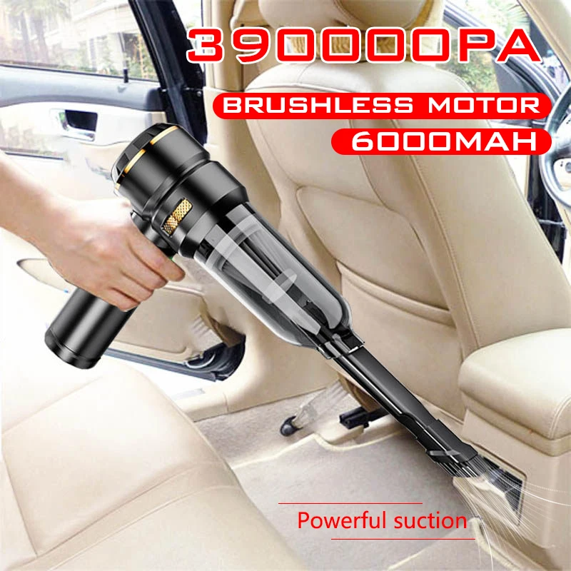 車や家庭用のポータブルハイパワーコードレス掃除機、ブラシレスモーターダストブロワー