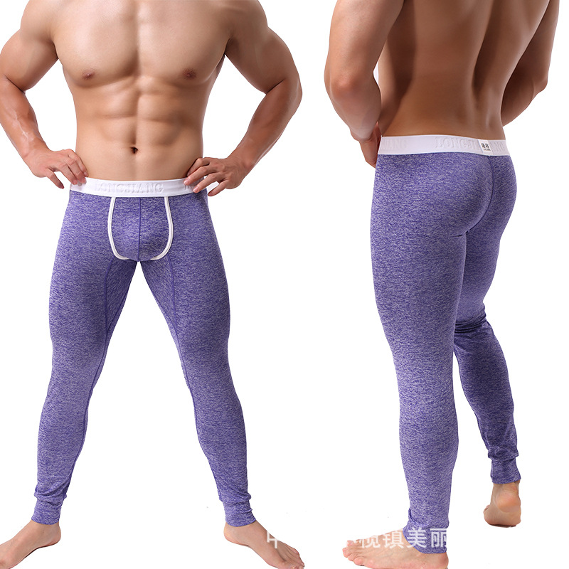 冬の男のパンツ熱下着ボトムスパンストメンズサーマル衣類保温パンツパンツパジャマサーモレギンス