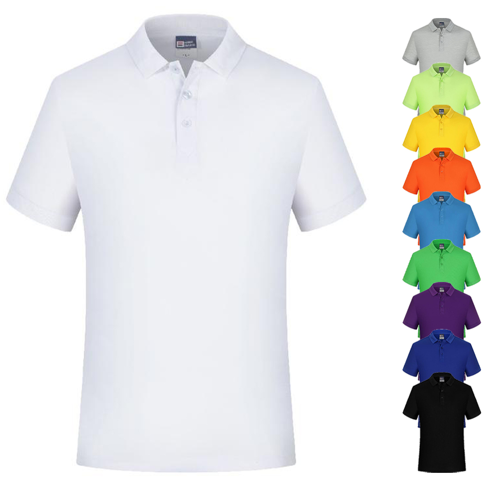 空白の白人男性ポロ Tシャツ半袖カジュアル襟シャツ無地黒 Tシャツ夏の服男性 Camisas ポロ · デ · Hombre