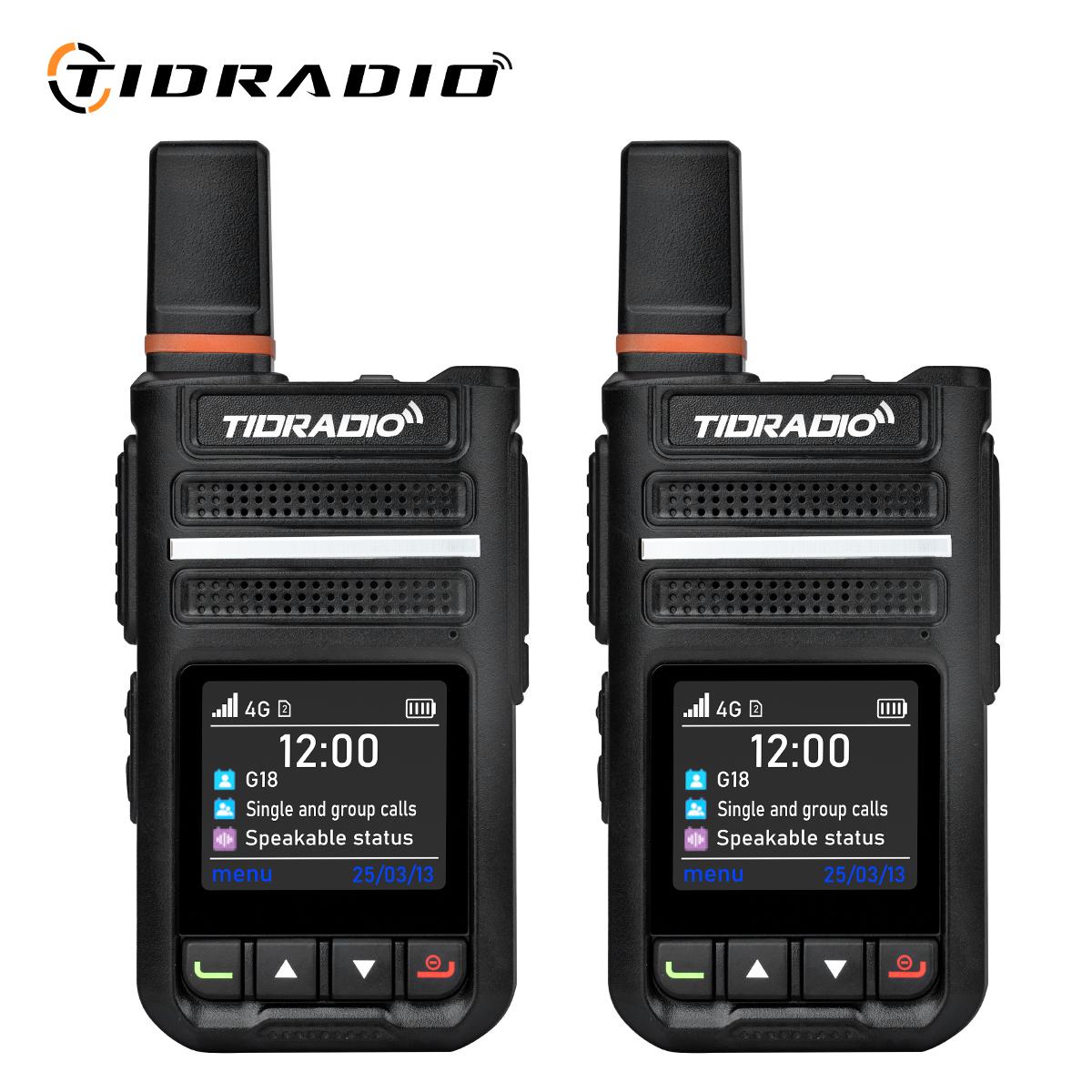 TIDRADIO TD-G18 グローバル POC ラジオ 1 年間 SIM カード付き トランシーバー 長距離 4G ネットワーク 双方向ラジオ 5000 KM