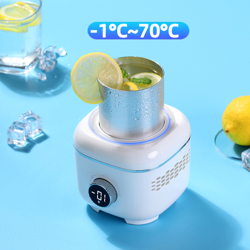2 in 1 電気冷却加熱カップ飲料コーヒーマグウォーマークーラーミニスマート冷蔵庫ミルク飲料魔法瓶カップ 12V