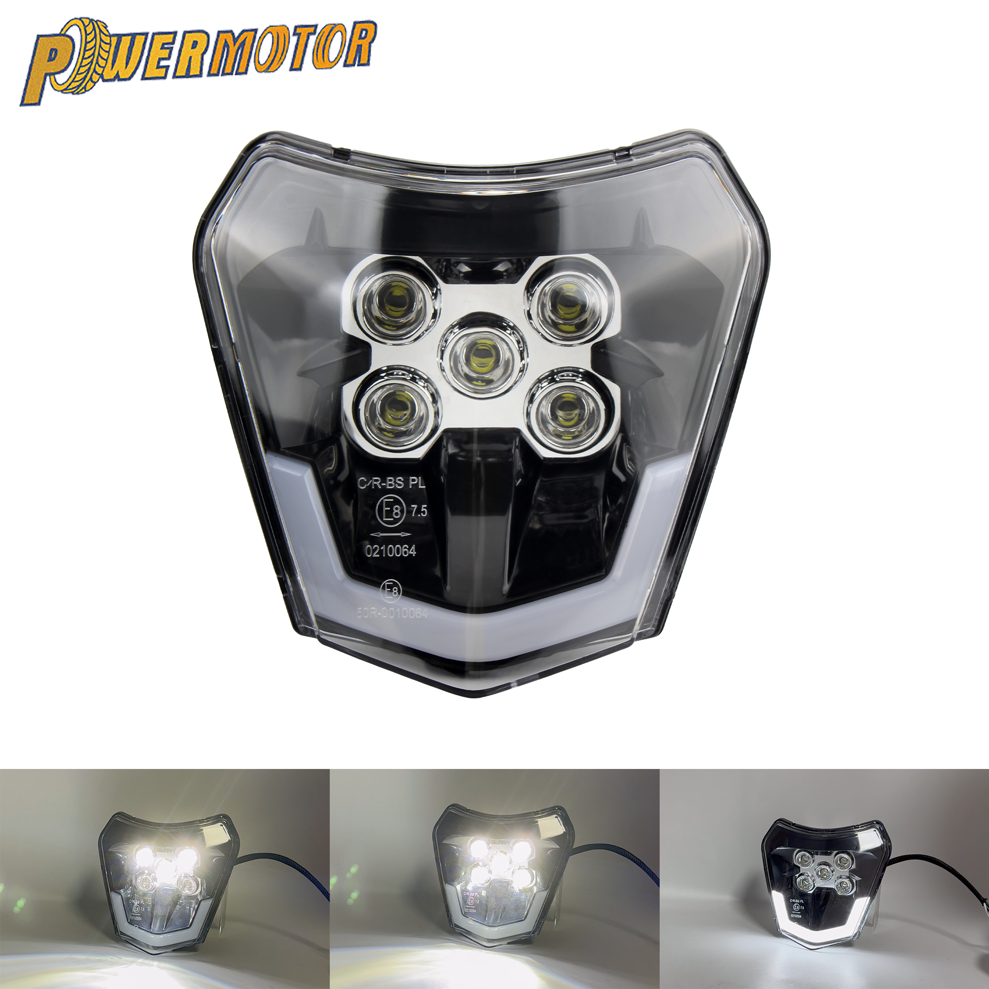 エンデューロオートバイヘッドライト LED 芯 KTM EXC XC SX XC-W 125 250 300 350 450 530 DirtBike オフロードレーシングヘッドランプ修正