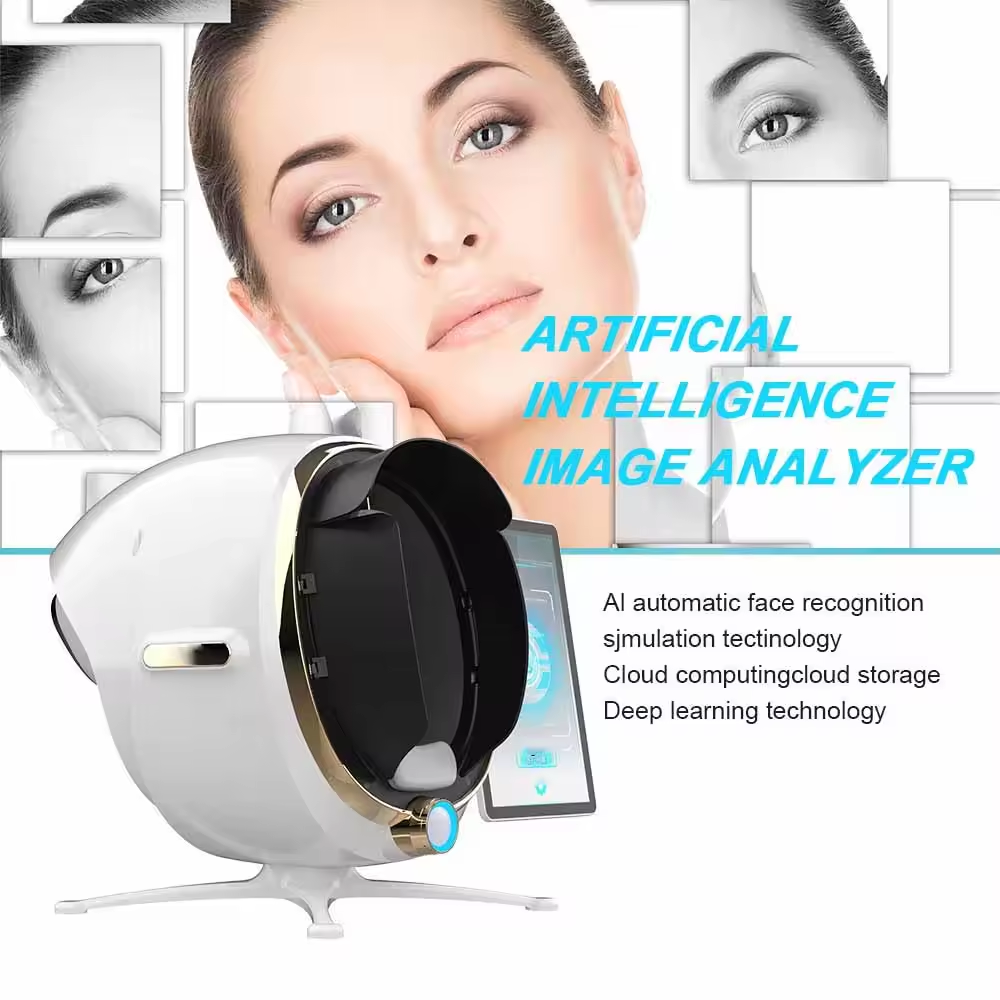 3D Skin Scanner Care Facial Analyzer Monitor Machine Magic Mirror Portable TestingEnglish Detector Face Camera Test Analysis