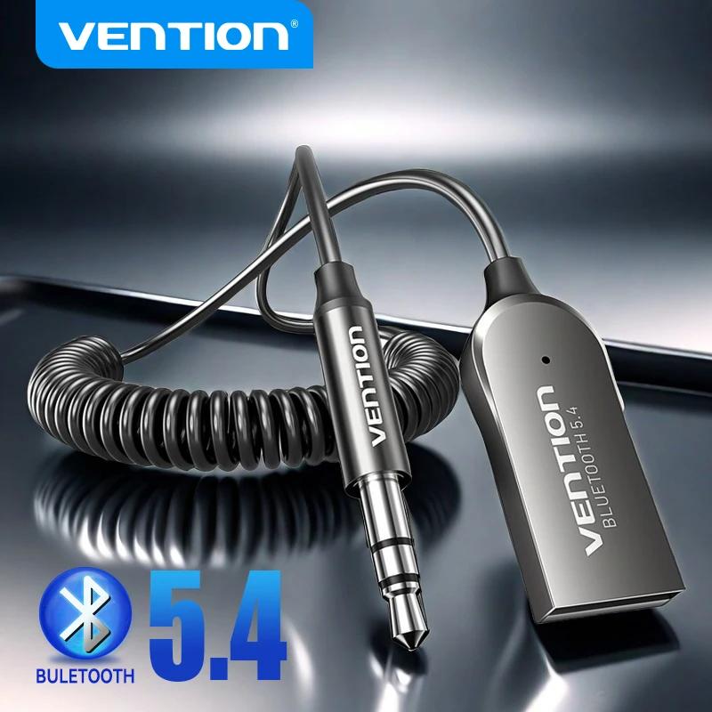 Vention USB Bluetooth5.4 Aux アダプターワイヤレスカー Bluetooth レシーバー USB 3.5 ミリメートルジャックオーディオ音楽マイクハンズフリーカースピーカー用