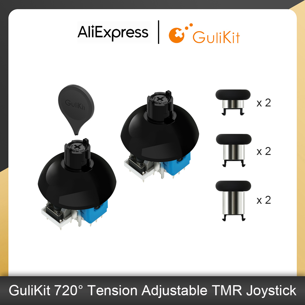 GuliKit 720° 張力調整可能な TMR ジョイスティック PS4 PS5 エッジゲームパッド Switch Pro Xbox シリーズコントローラゲームアクセサリー
