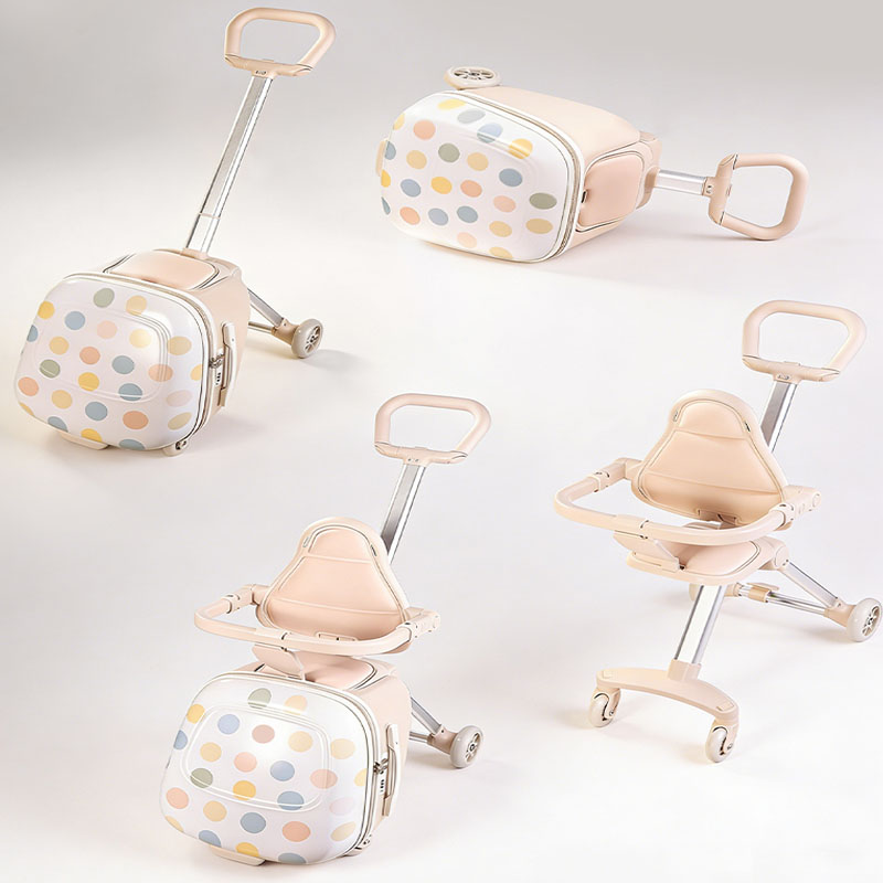 Bunnyfly 子供用荷物ケースは、赤ちゃんのスーツケースに乗って歩くことができます。赤ちゃんはスーツケースを持ち運ぶことができます。20 インチの折りたたみベビーカーです。