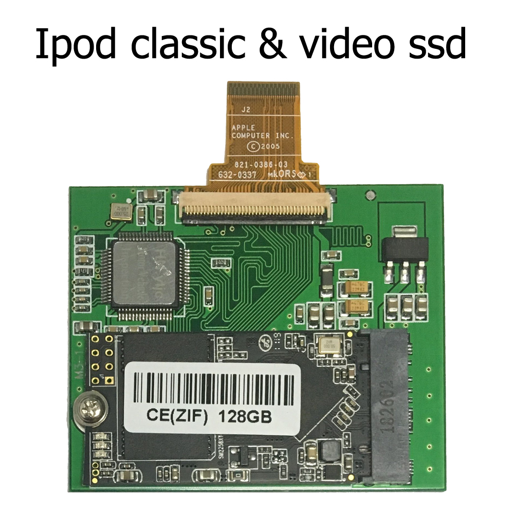128 ギガバイト SSD iPod クラシック 6th 7th Ipod ビデオ 5Gen 5.5th 交換 HS081HA MK8010GAH MK8022GAA MK1626GCB MK1231GAL ZIF CE HDD