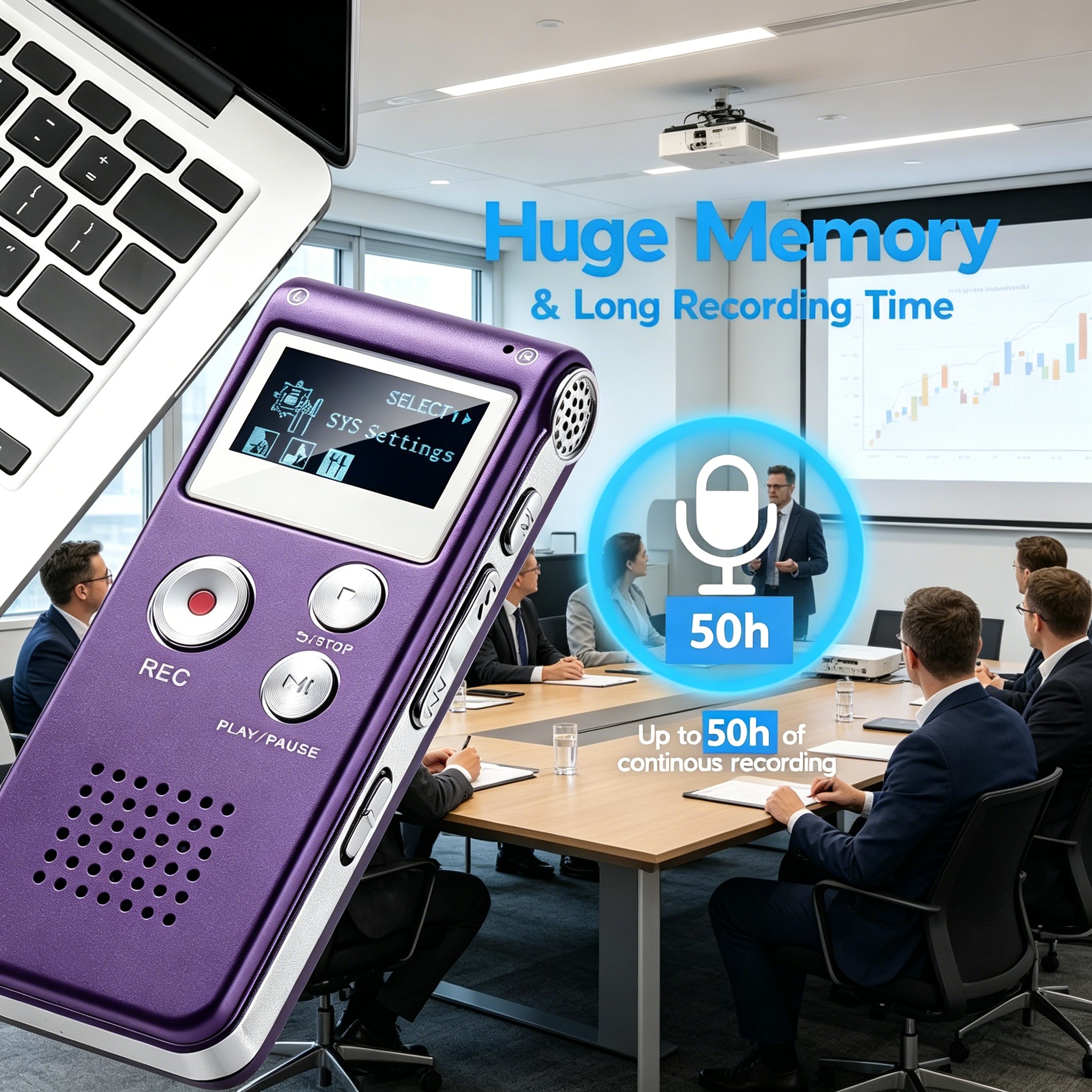 安価で使いやすいデジタルレコーダー、最大1536kbpsに対応。MP3とUSBに対応したミニレコーダー、再生機能付き。