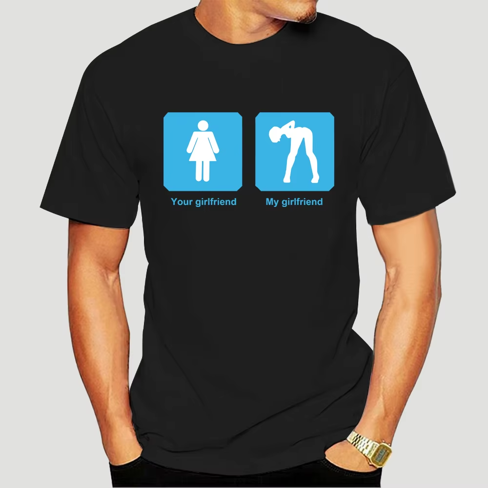 Your Girlfriend My Girlfriend Tシャツ しわ防止 春秋 シャツ襟 快適 通常デス