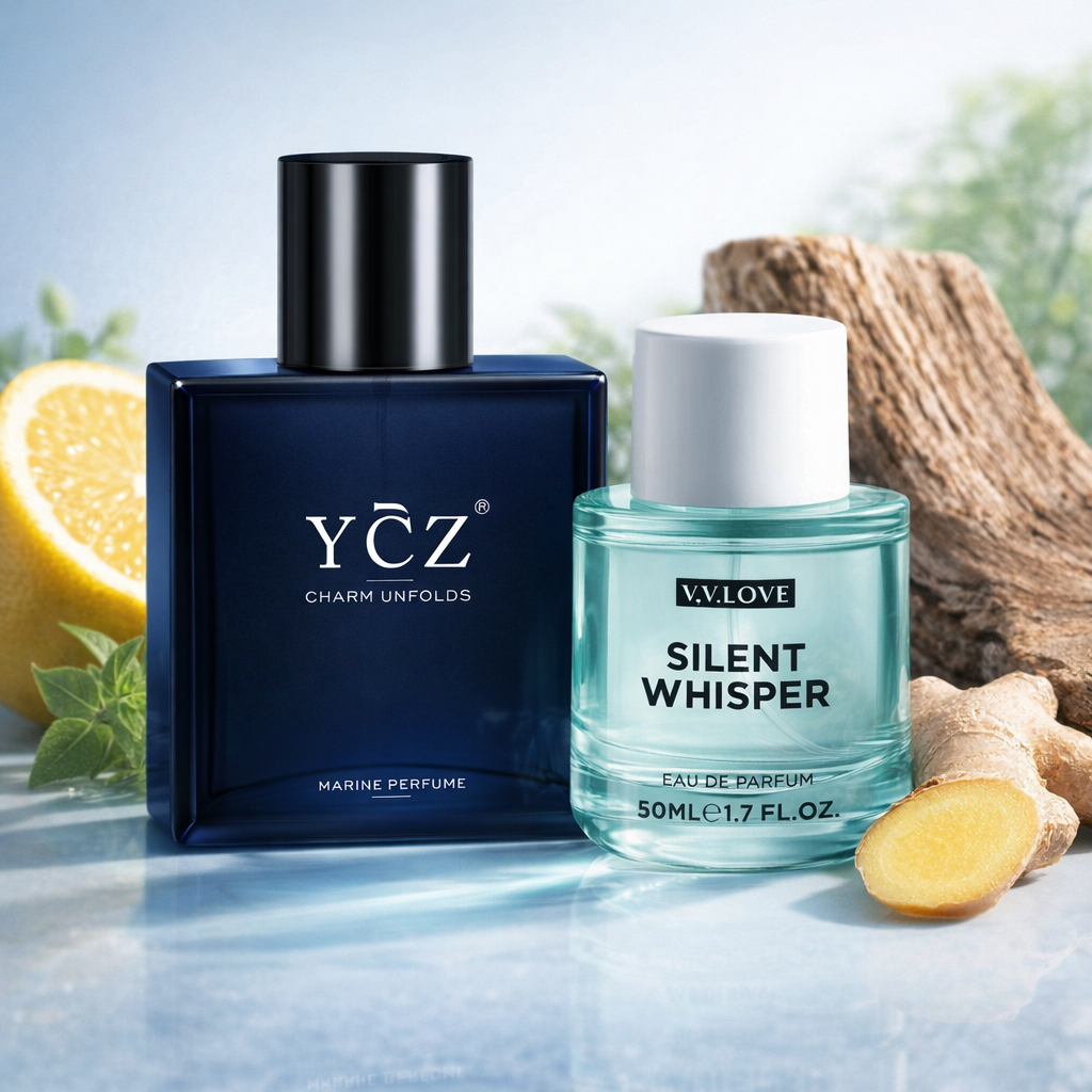 Ycz オードパルファム for Men – 2 個/1.7 oz (50 ml) – プレミアムフレグランス – 持続性のあるオリエンタルウッディの香り (フェロモン配合)