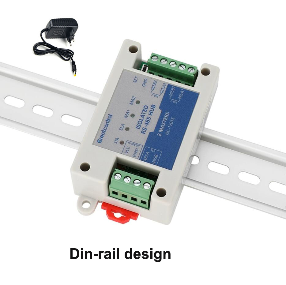2 つのマスター 1 つ/複数のスレーブ RS485 リピータ キャッシュ 光電子絶縁 Modbus デュアル マスター ハブ