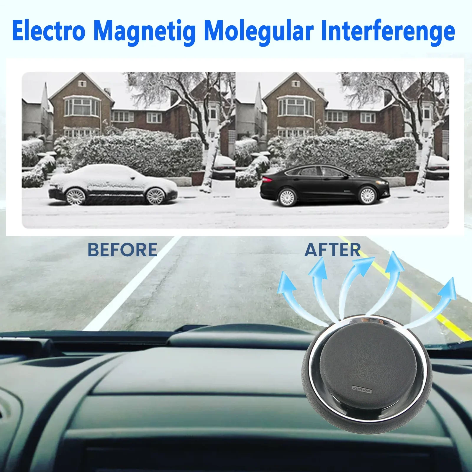 ハイエンドの電磁式カーアイサー、ポータブル分子振動除氷ツール、フロントガラスの瞬間霜取りと曇り止め