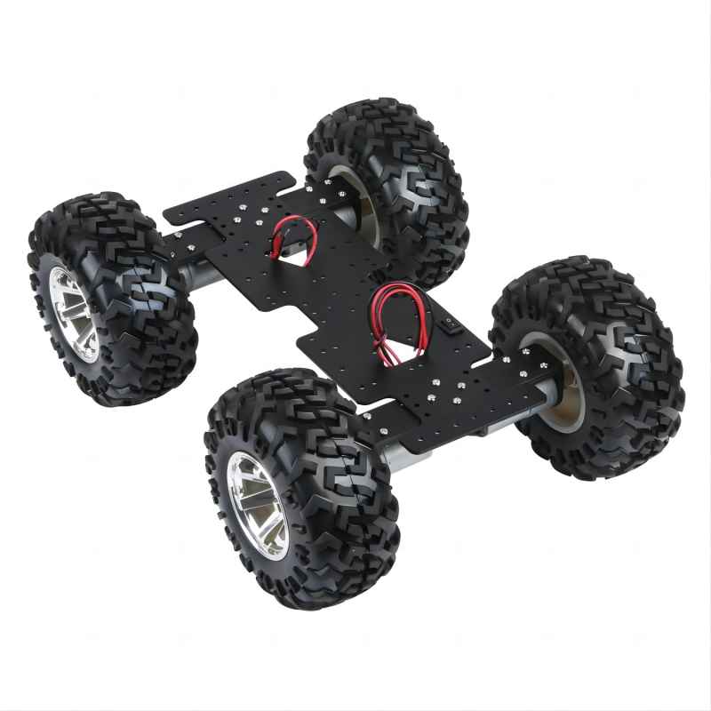 4WD スマートアッカーマンカーシャーシオフロードホイール 12V DC モーター付き RC ロボットカー Arduino ロボット DIY キットプログラマブルロボットカー
