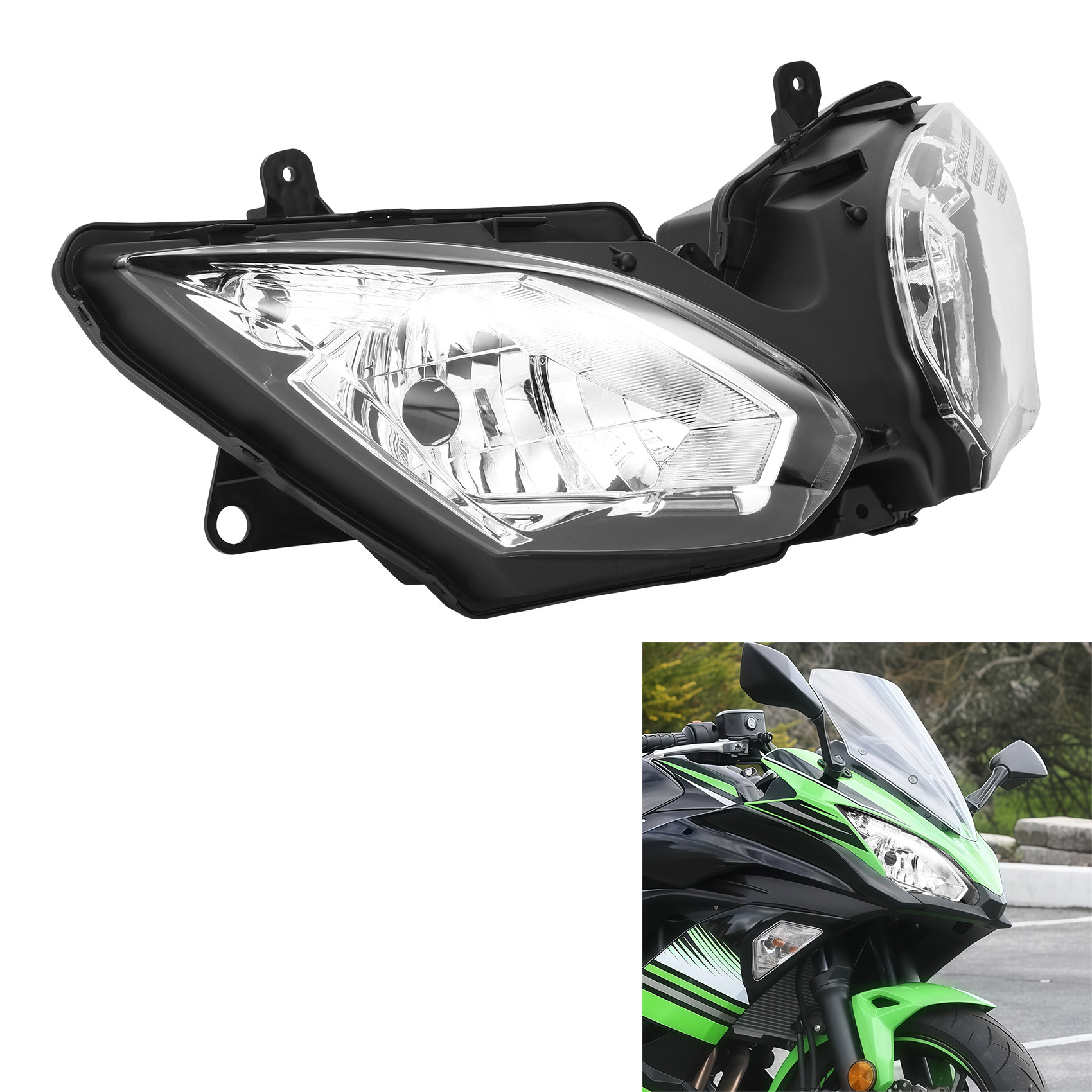 フロントヘッドライトライトアセンブリカワサキニンジャ 650 EX650 2017 2018 2019 に適合