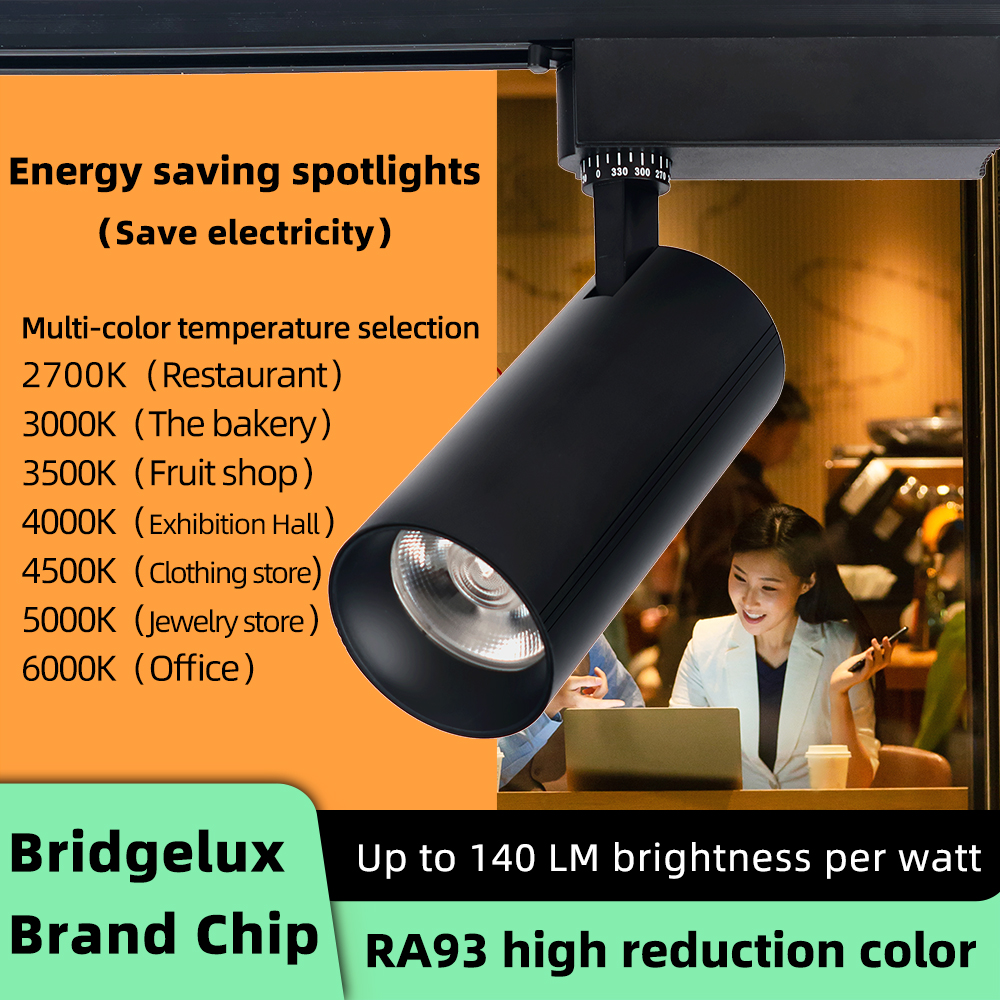 2 ワイヤー 3 ワイヤー Led トラック照明器具 COB トラック照明壁ランプレール AC85-265V Led トラックレールスポットライト衣料品店ホーム