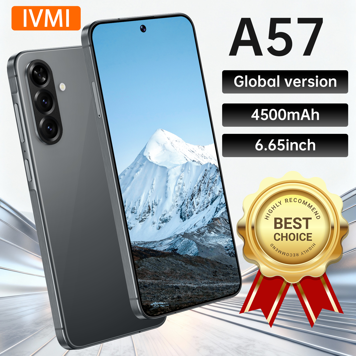IVMI A57 スマートフォン 4G デュアルカードデュアルスタンバイ Android12 4GB RAM 64GB ROM グローバルバージョン 4500mAh バッテリー携帯電話