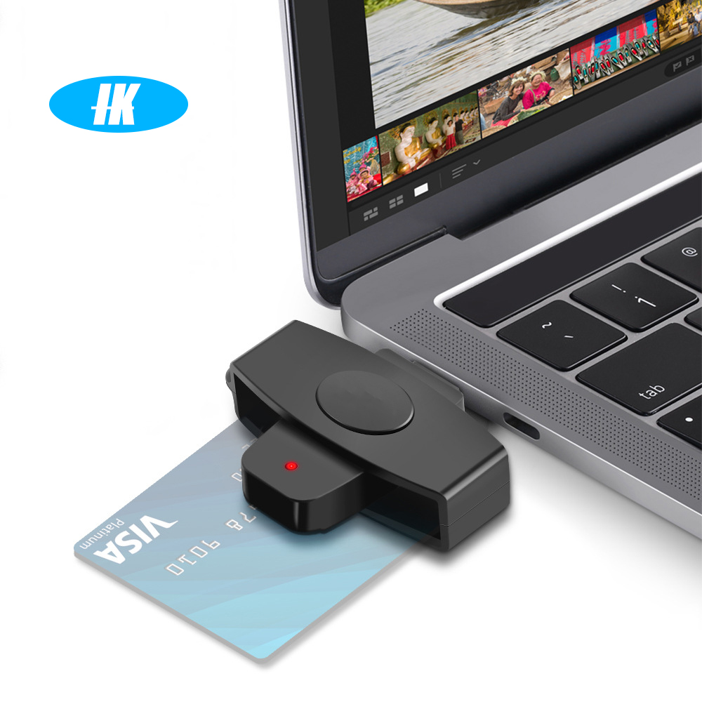 カード リーダー アダプター ポータブル EMV カード外部リーダー銀行納税申告アクセサリ Mac/Android OS 用 Windows のサポート