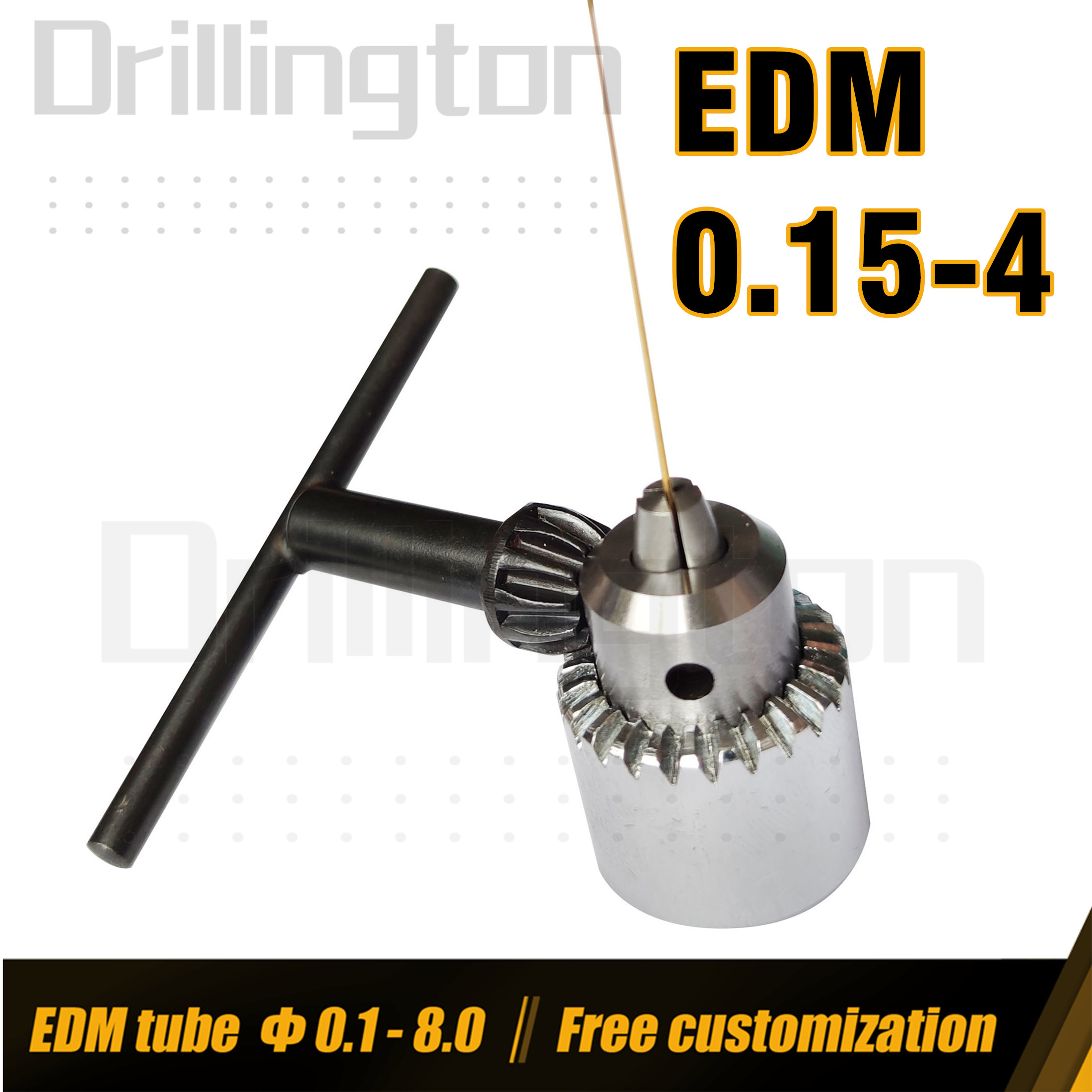 キー付き精密EDMドリルチャック、JT0 0.15mm～4mmキー付きチャックアダプター（EDMチューブ用）、1/64インチ～5/32インチキータイプ（EDMマシン用）