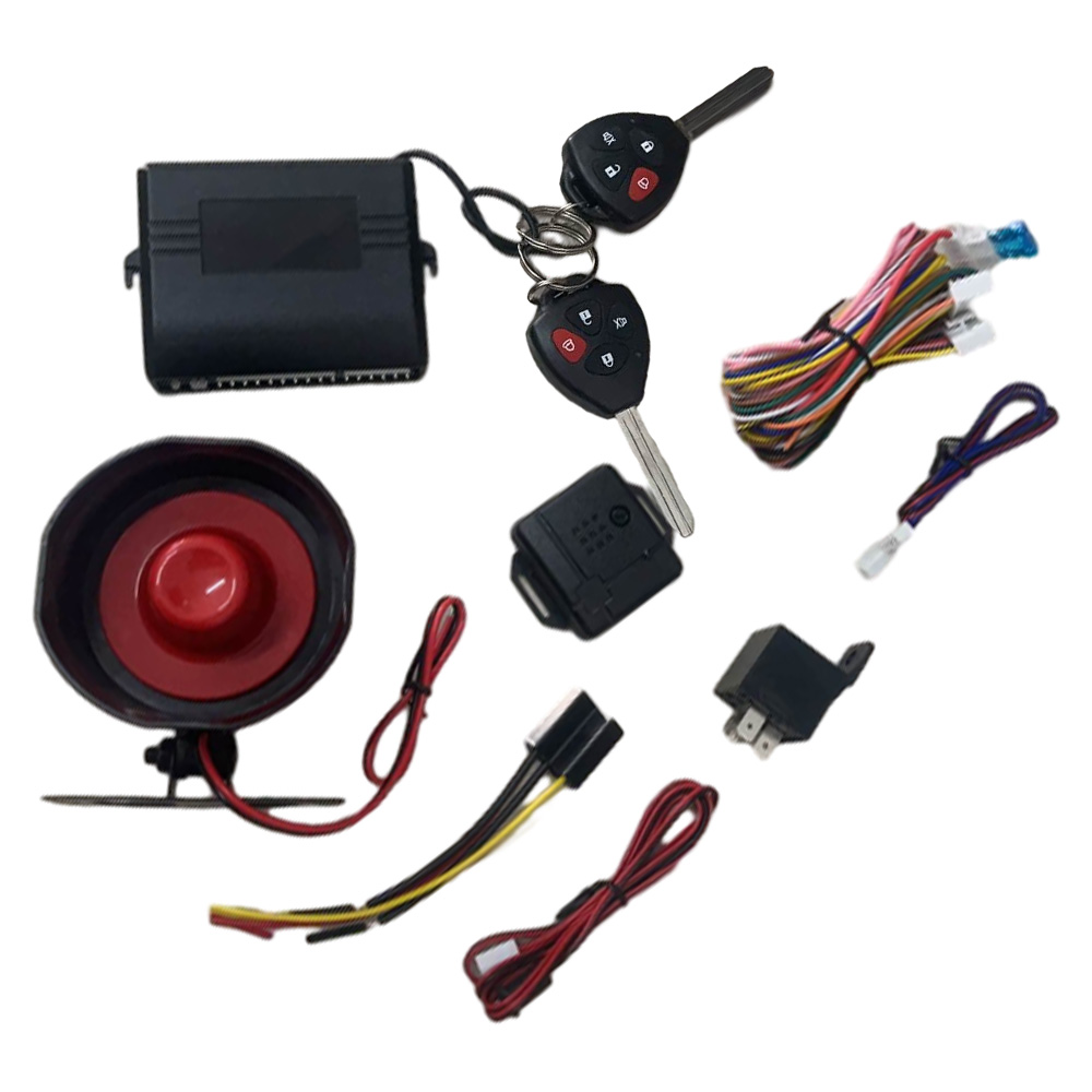 12V ユニバーサル車の自動車中央リモートドアロックキーレスエントリーシステム集中ロック 2 つのリモートコントローラー付き車の警報システム