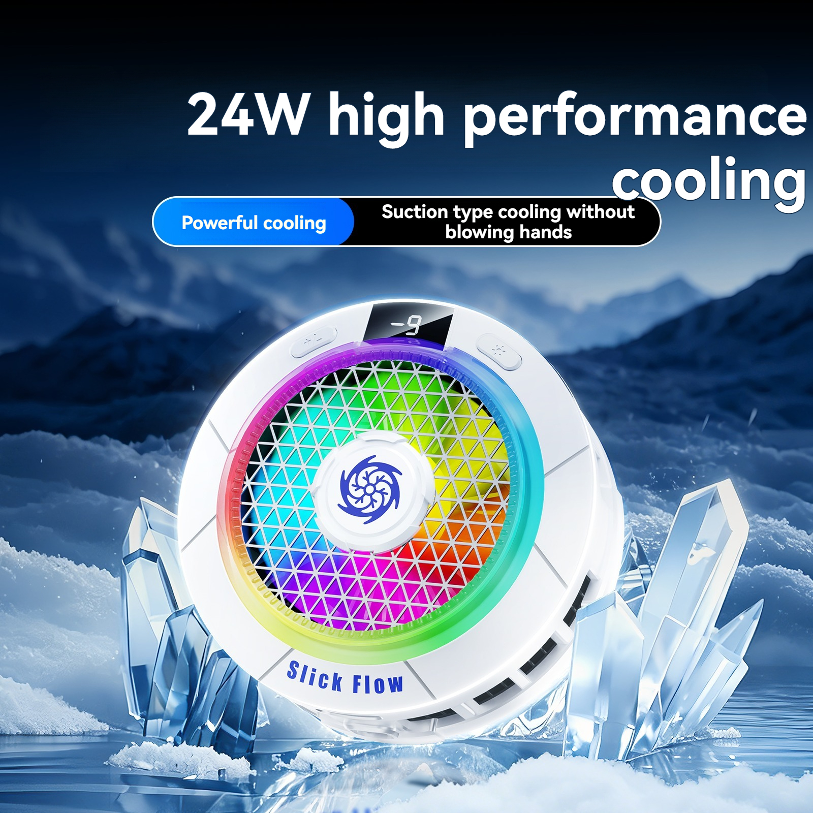 吸引式電話クーラー K58 PRO ハイパワー 24W ハイパワー半導体携帯電話クーラー、磁気吸引クリップ付き、デュアル