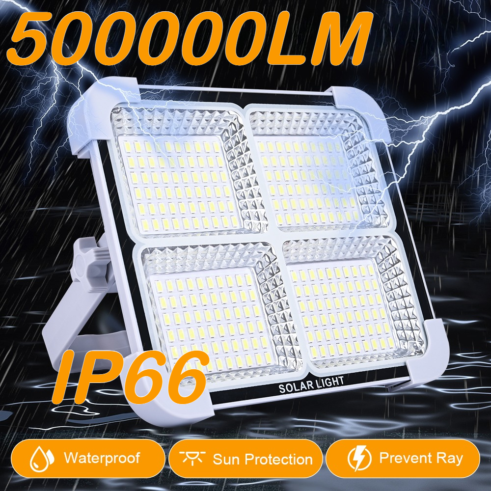 充電式 4800 ワット 288LED ソーラー投光器屋外ポータブル LED 多機能スポットライト Ip66 防水緊急ライトソーラー