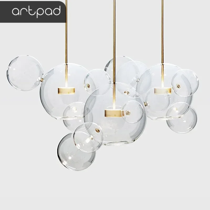 Artpad 北欧モダンシャンデリア照明ガラスバブル Dinging ルーム LED シャンデリアリビングルームキッチン用ランプ
