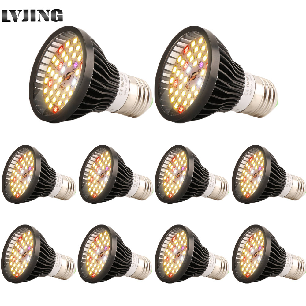 40W フィトランプ IR UV フルスペクトル E27 LED は屋内植物水耕栽培用の電球を育てます