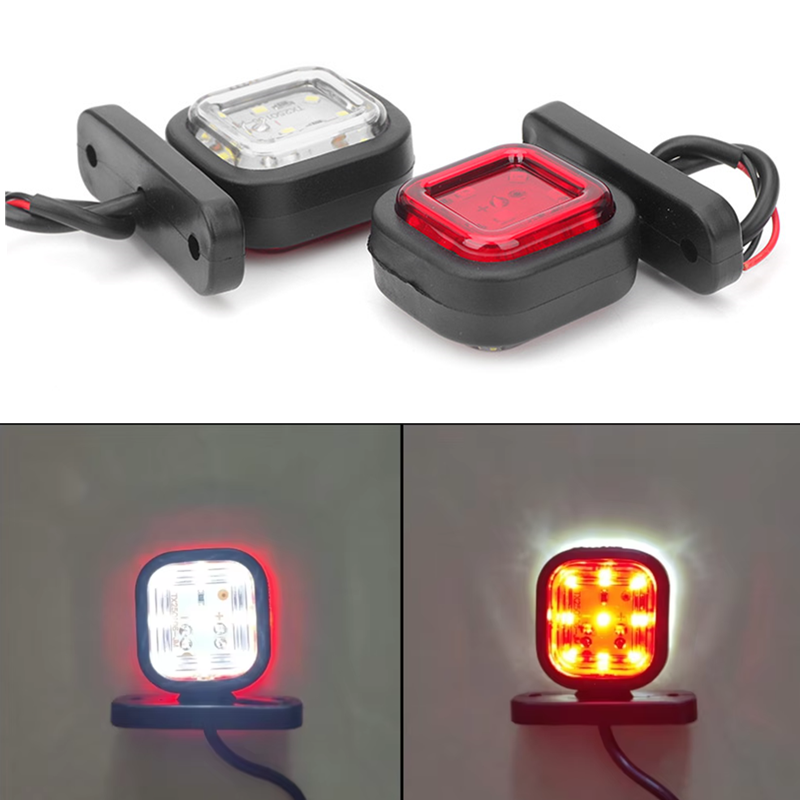 2 個 LED デュアルフェイスサイドライトトラックサイドマーカーランプ 12 V/24 V バントレーラーインジケータリアテールランプ LED クリアランスライト
