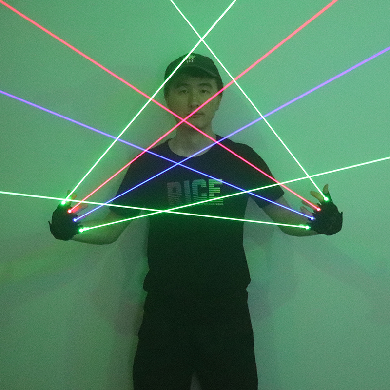 RGB レーザー手袋赤緑青レーザービーム手袋バーナイトクラブ DJ 発光 LED メガネ手袋パーティー蛍光小道具