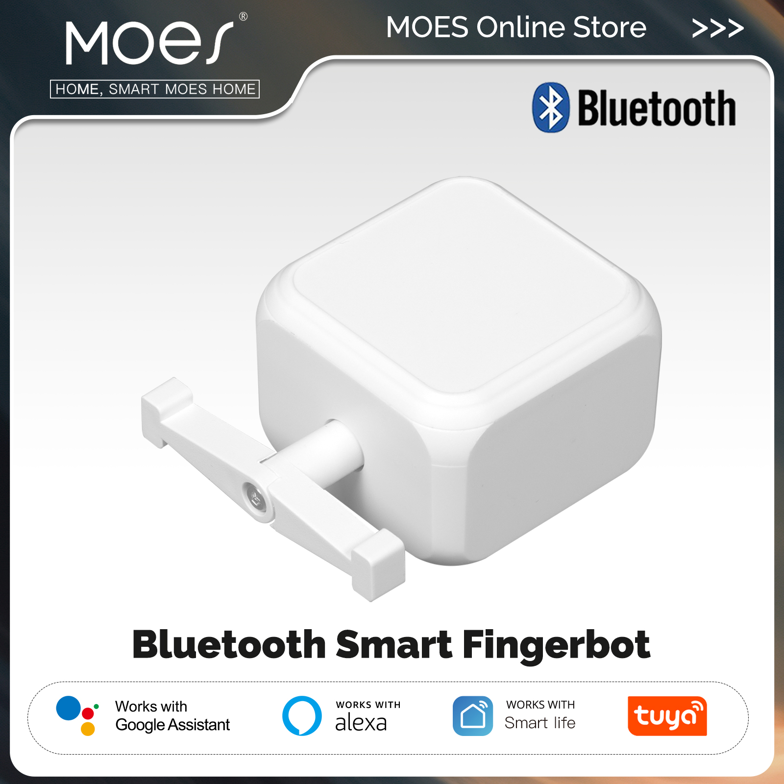 MOES Tuya スマート Bluetooth フィンガー ロボット ワープ スイッチ ボタン キー Alexa、Google アシスタントによる音声制御付きスマート ライフ アプリ