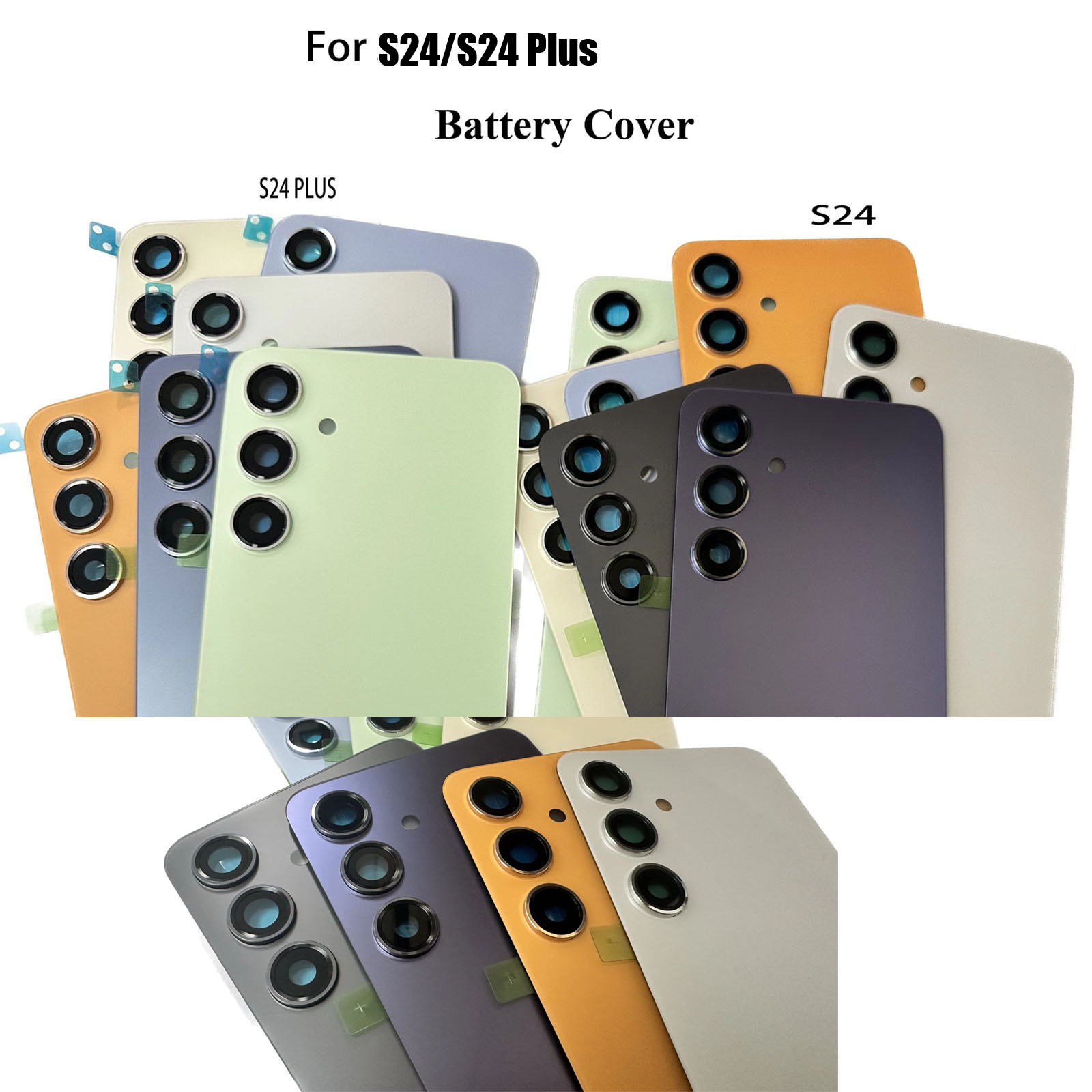 (新品)O-E-M バックカバーバッテリー蓋ケース SM-S24/S24 Plus S24 S24P 5G ガラスバッテリードアバックガラスリアカバーパネル裏蓋