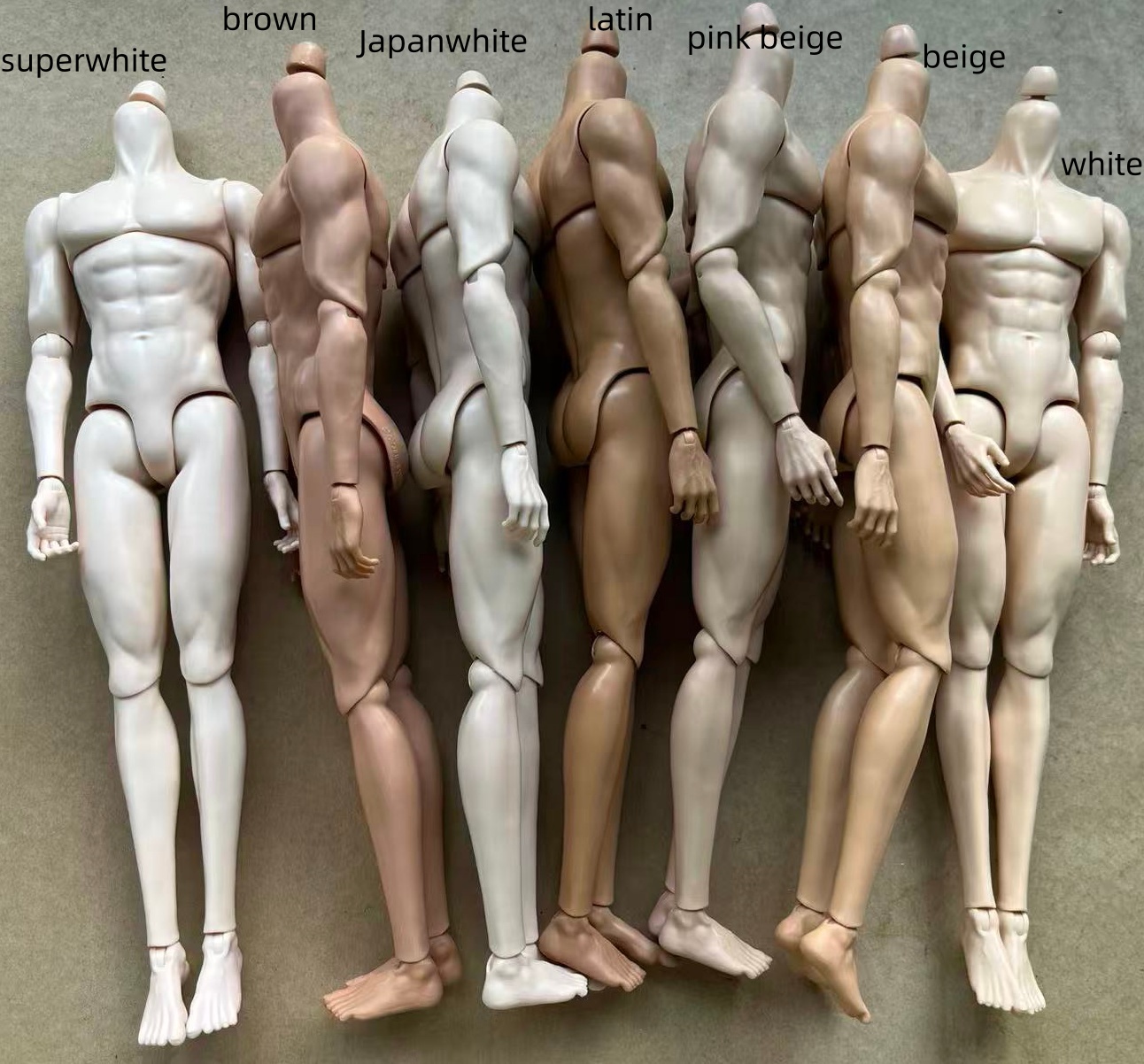YUNYI ヨガ男性人形ボディ 1/6 筋肉ベージュホワイトスーパーホワイトカラー人形フィギュアおもちゃ集団兵士男ボディフィギュア