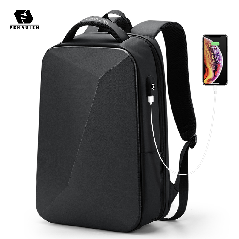 Fenruien ブランドのラップトップバックパック盗難防止防水スクールバックパック USB 充電男性ビジネストラベルバッグバックパック新デザイン