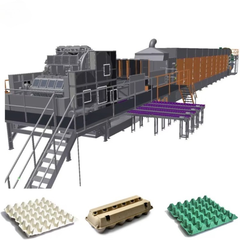 Customized Automatic Paper Pulp Egg Carton Box Tray Making Machine Waste Paper Making Pulp Egg Carton Box Tray Molding Machine