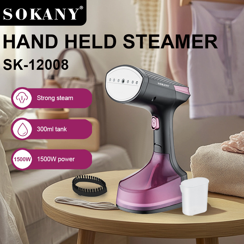 SOKANY12008 家庭用および旅行用ハンドヘルドポータブル衣類アイロンブラシ、ミニアイロン