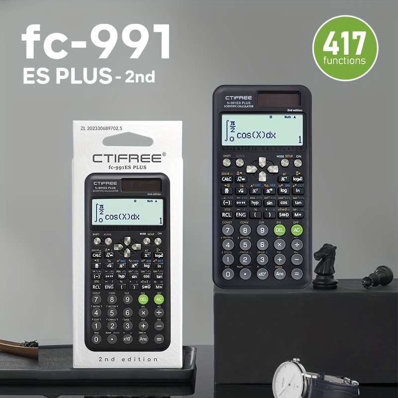 FC-991 ES PLUS 多機能科学関数電卓 - 417機能搭載 学生の試験用に特別に設計、経済的なパッケージ