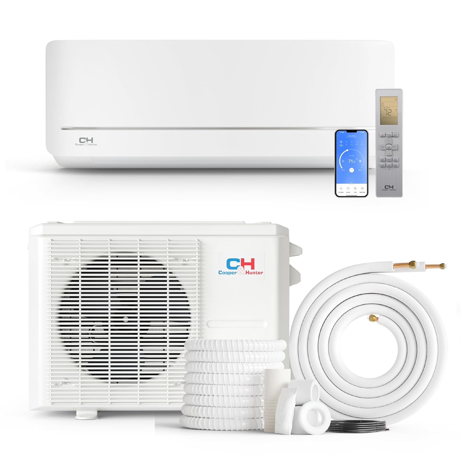24,000 BTU 230V シングル ゾーン ウォール マウント ダクトレス ミニ スプリット エアコン