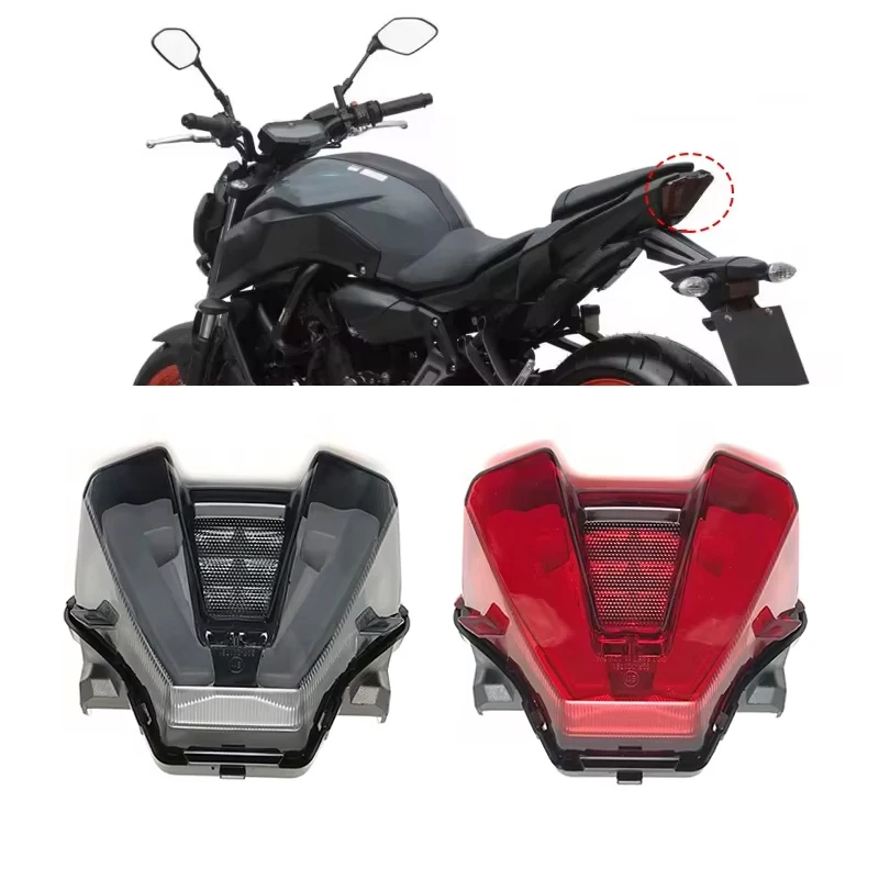 For YAMAHA FZ07 MT07 MT-07 2021-2024 2023 Motorcycle LED Integrated Blinker Taillight Rear Tail Brake Stop Turn Signals Light