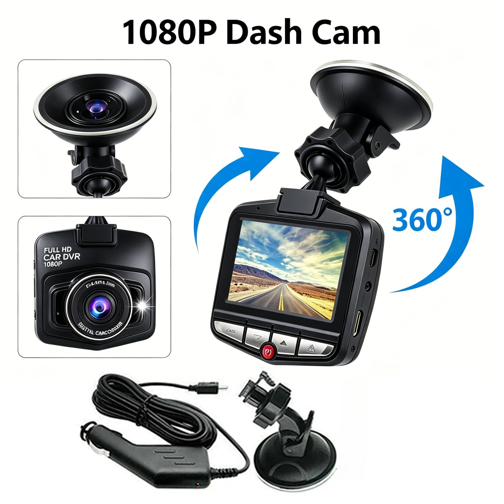 ダッシュカム 1080P 車ドライバービデオレコーダー DVR 車カメラブラックボックス充電式ダッシュカムループ録画ナイトビジョン