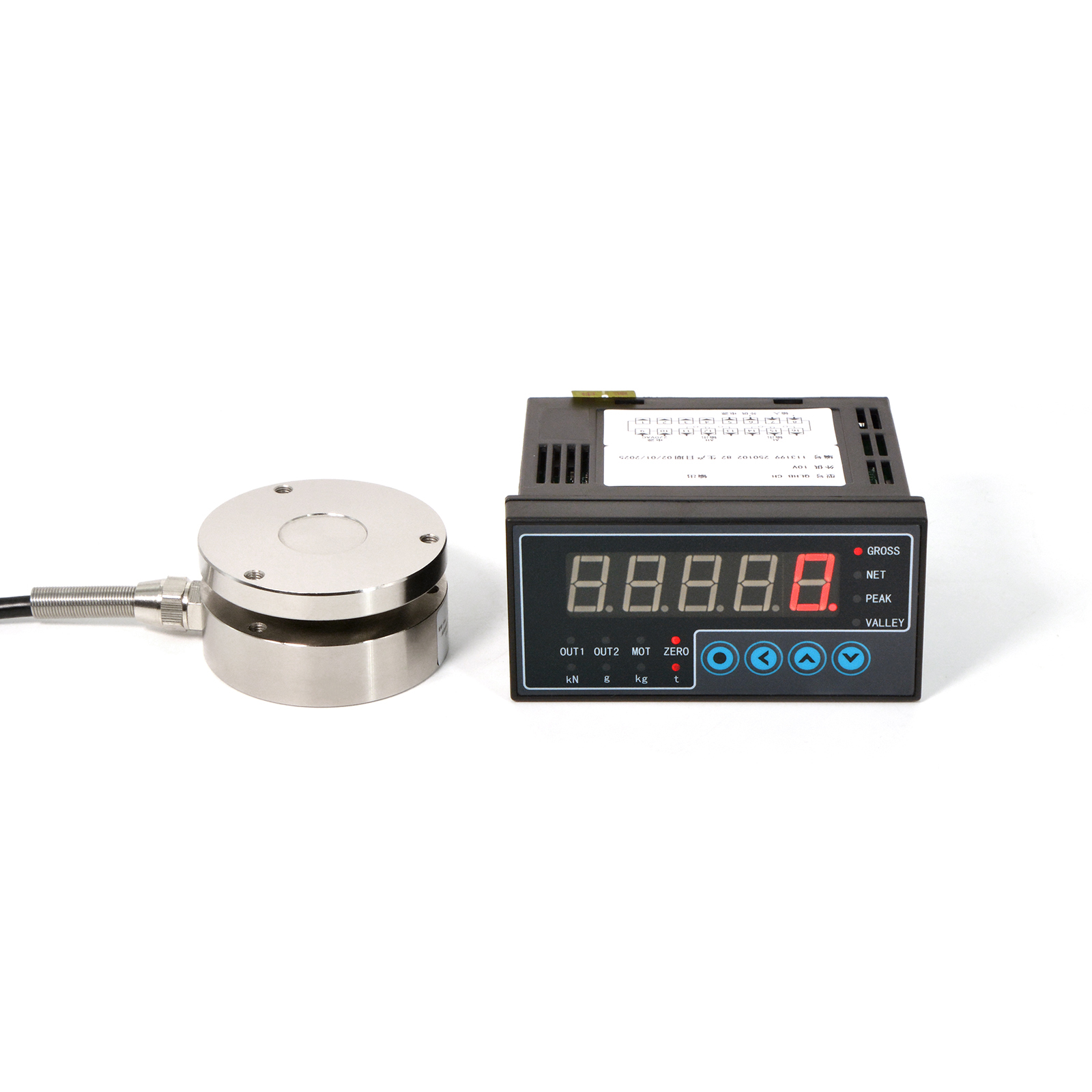 インジケーター表示付きロードセルセンサー 試験力 重量圧力供給 AC100-240V 最大範囲 0-5000KG/11000LB/49KN