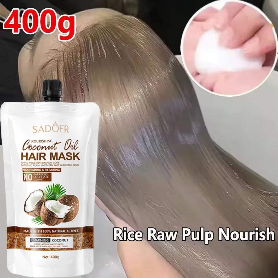 30/200/400g Magical Keratin Hair Mask 5 Seconds Repair Damaged Frizzy Hair Soft Smooth Shiny Rice Moisturizing Hair Care