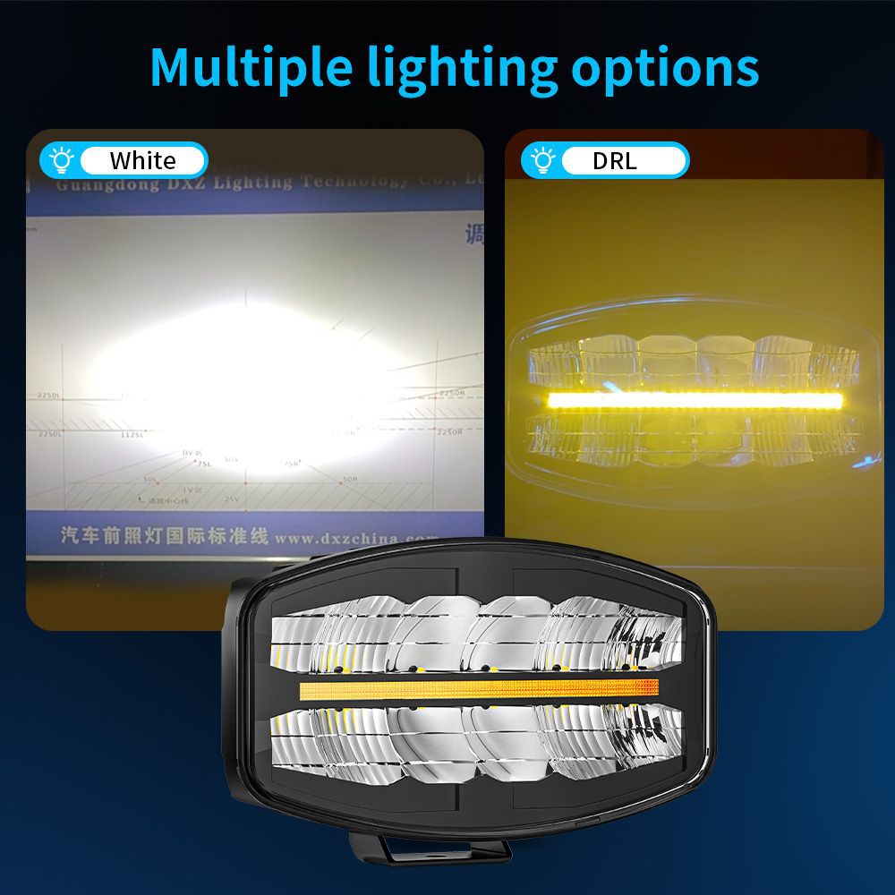 10 インチ LED ワークライトスポットライト DRL 12V 24V 45 ワット Headight アンバードライビングライト車オートバイトラックオフロード SUV 4x4 ATV フォグランプ