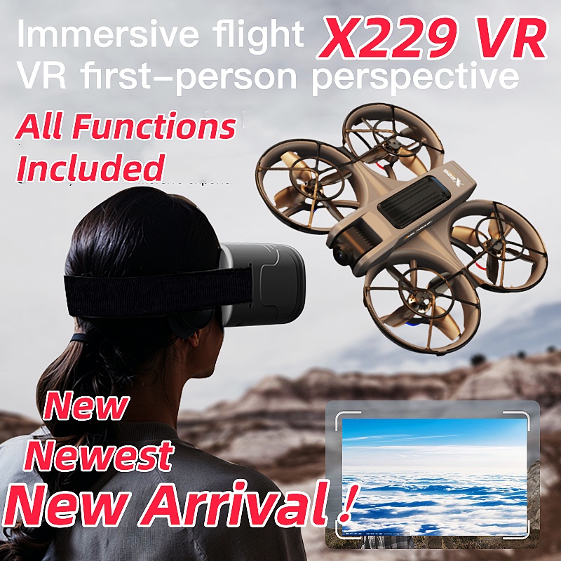 最新のホット販売ドローン VR ProfessionalHD カメラブラシレスモーターオプティカルフローポジショニングミニドローン子供無料ギフト VR ガラス