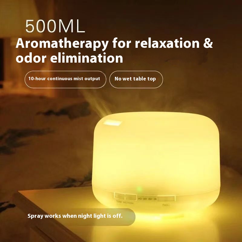 500 ミリリットル空気加湿器エッセンシャルオイルディフューザーアロマディフューザーカラフルなナイトライト USB 加湿器ミニサイズ加湿器