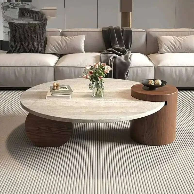 デザイナー木製コーヒーテーブル和モダン北欧寝室コーヒーテーブルミニマリストユニークなメサ補助玄関ホール家具