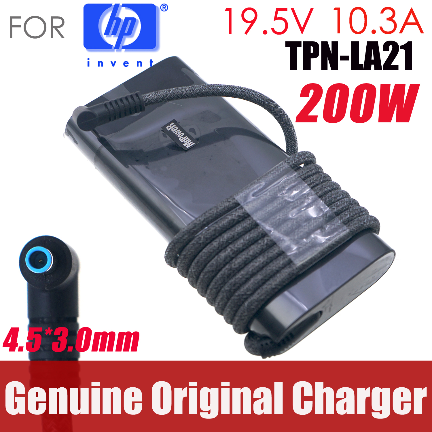 本物の 19.5 V 10.3A 200 ワット AC アダプタ TPN-DA21 TPN-LA21 TPN-DA23 TPN-CA23 充電器 HP ゲーム OMEN ZBOOK 15 17 電源