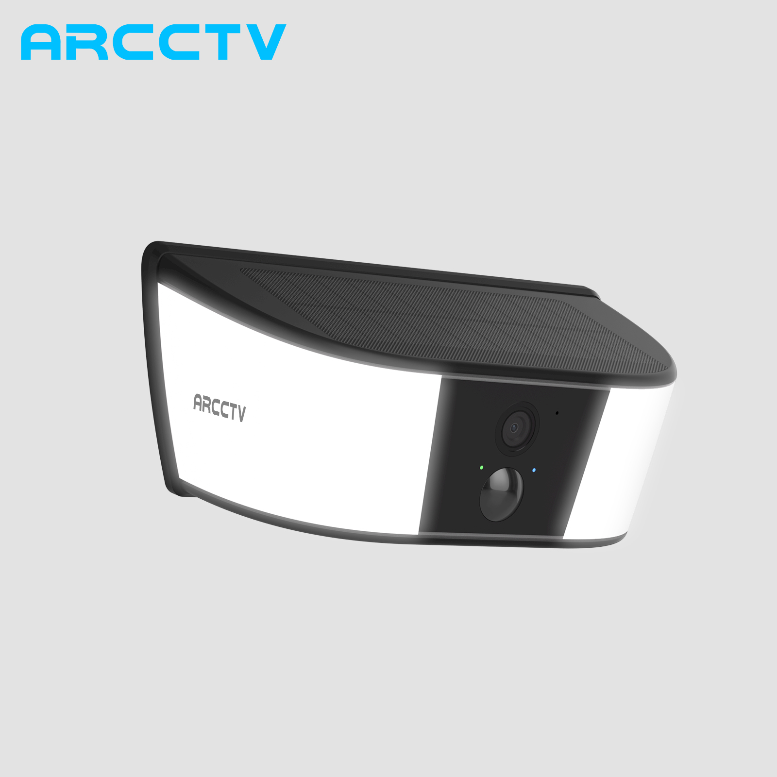 ARCCTV 2K WiFi ソーラーカメラセキュリティ屋外ワイヤレス投光器カメラヒューマノイド検出警報監視 HD 双方向オーディオ