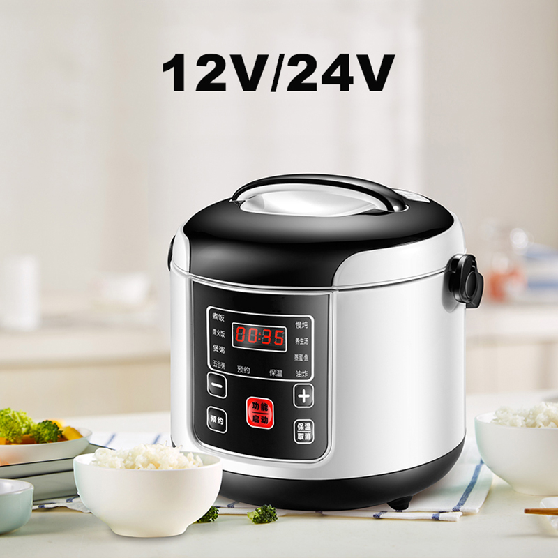 12 V/24 V 車のトラック炊飯器 Multicooker スープお粥調理食品蒸し器 2L 電気弁当箱家庭用炊飯器